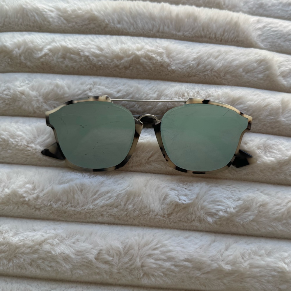 Dior abstract sunglasses in grey tortoiseshell